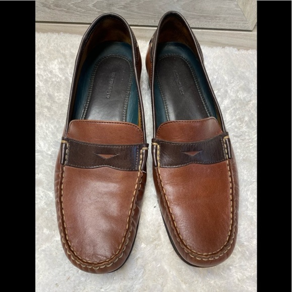 -Vintage H.S. Trask Classic Brown Tan Two Tone Leather Slip On Penny Loaf… - Picture 2 of 12